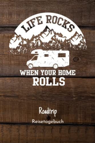 Roadtrip-Reisetagebuch: 100 Seiten Liniert | 6 x 9 (ähnlich, wie A5) | Camping-Tagebuch - Journal, Notizblock, Packliste
