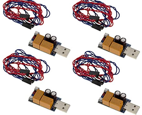 KALEA-INFORMATIQUE 4 Stück WATCHDOG USB-Dongle mit Reset- und Restart-Tasten, inklusive RST PWR-Kabel - Doppelrelais