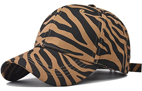 Yixda Baseball Cap Unisex Sonnenhut Baseball Mützen Verstellbar Outdoor Sonnenschutz Kappe (Zebra Kaffee)