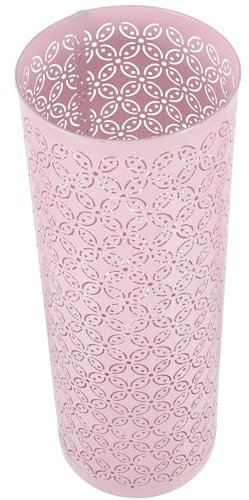 Happyyami Portaombrelli per ingresso portaombrelli in metallo autoportante alto portaombrelli da pavimento Secchio per bastone da passeggio per ingresso, casa, ufficio, rosa