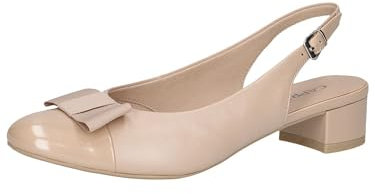 CAPRICE Damen Slingpumps mit Schleife Elegant, Beige (Beige Comb I), 38 EU