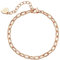 Happiness Boutique Großgliedriges Damen Armband aus Edelstahl | vergoldetes Gliederarmband | verstellbare Armkette in Gold - Rosegold und Silber | wasserfester Armschmuck