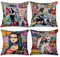 Banksy Street Graffiti Hugs Picture Cushion Covers Mona Lisa Pillow Covers Decorative 18x18inch Set of 4 Astronaut Pillow Covers Little Boy and Girl Kiss Throw Pillow Cases for Sofa Living Room