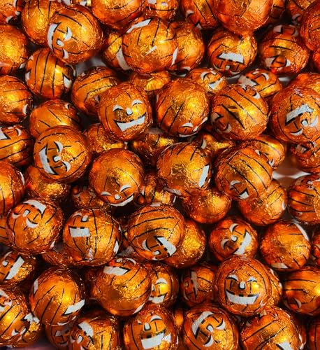 OYOY Halloween Kürbis Schokobälle I 500g I Milchschokolade mit Milchcremefüllung I ca. 100 Stück I