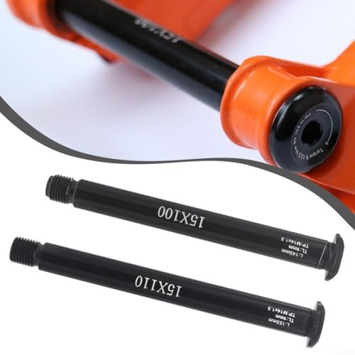 Starke und stabile Steckachse für FOX SC 32 34 36 Vordergabel, Fahrrad Trainer Durch-Achse-Adapter 100 x 15 mm (FOX QR15 x 110 mm), Hebel Fahrradzubehör für Rockshox Gabel Zubehör
