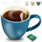 Neighbour's Friend Patentierte Teetasse blau mit Beutelablage I Keramik Tasse groß 325ml I Teebecher Steingut I Keramiktasse für Tee I Spülmaschinengeeignete Teetassen I Modernes Design für Teetrinker
