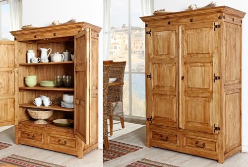 1a Direktimport Wohnschrank Bauernschrank - original Mexico Möbel - Landhausstil - Pinie Massivholz