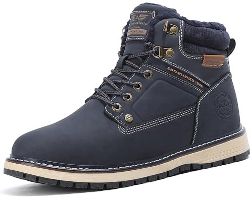 ARRIGO BELLO Stivali Uomo Invernali Scarpe Invernale Scarponcini Neve Stivaletti Antiskid Caldo Trekking Montagna Boots Taglia 41-46 (A Blu, numeric_42)