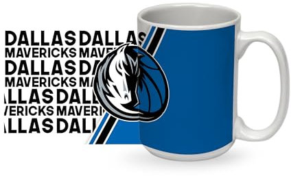 Rico Industries NBA Basketball Dallas Mavericks Kaffeetasse, Keramik, 425 ml, Weiß
