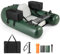 GYMAX Aufblasbares Schlauchboot, Angelboot mit Fischlineal, Belly Boot bis 100 kg belastbar, Angelbasis & 2 Staufächern, Fischerboot mit Handpumpe & Tragetasche