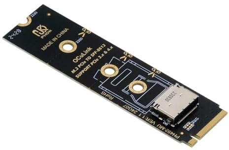 NFHK 2280 PCI-E4.0 M.2 M-Key auf Oculink SFF-8612 SFF-8611 Vertikaler Host-Adapter für NVME U.2 SSD eGPU