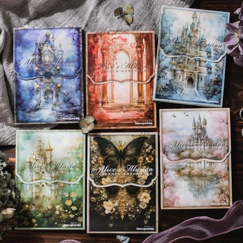 300 Blatt Vintage Goth Scrapbook Papier – Fantasy Aestheticc Junk Journal Papier £¬Decorative for Scrapbook Craft Supplies & Posters , DIY Card Making Kit