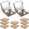 MUCKLILY 10st Isolierte Pizzabox Pizza-zubehör Pizza-behälter Keksdosen Behälter Für Pizzateig Aufbewahrung Von Pizza Pizzakartons Für Den Urlaub Aluminiumfolie Light Brown