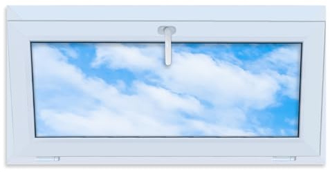 LORAC | Kunststofffenster weiß 1200x600mm, 120x60cm, kippbar, Standard-Fenster mit 2-fach Verglasung, energiesparend, Kellerfenster mit CE-Zertifikat, ideal für Wohnräume und Keller