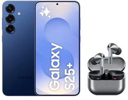 SAMSUNG Galaxy S25+ 256GB Azul Marino + Galaxy Buds3 Pro - Móvil con IA, Galaxy AI, Dual SIM con Auriculares inalámbricos