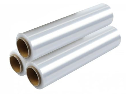 Lot de 3 rouleaux de film étirable - Recharge de film étirable transparent pour le stockage des aliments de cuisine - 30 cm x 30 m