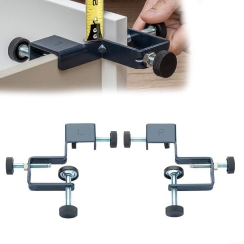Yuanpgky 2 Pack Drawer Front Installation Clamps, Woodworking Cabinet Hardware Jig with Micro-Adjusting Screws for Easy and Fast Drawer Front Panel Installation