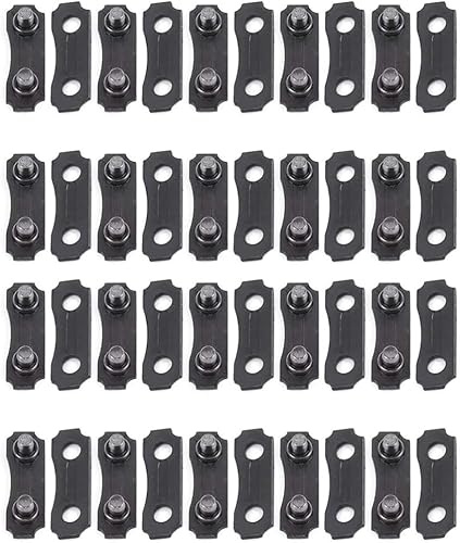 20 Sets Schwarz 3/8 Zoll Kettenglied-Reparatur Voreingestellte Riemen Kettensägen-Kettenverbindungsglieder Reparatursatz Sägekette 3/8 LP Link Reparatur Voreingestellte Kettensägenteile und Zubehör