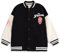 Marvel Spider-Man Boys Black Bomber Jacket | Graphic Varsity Jacket with Cartoon Prints | Long Sleeve Streetwear Top featuring Spidey Comics Apparel | Spiderman Merch - 5-6 Years