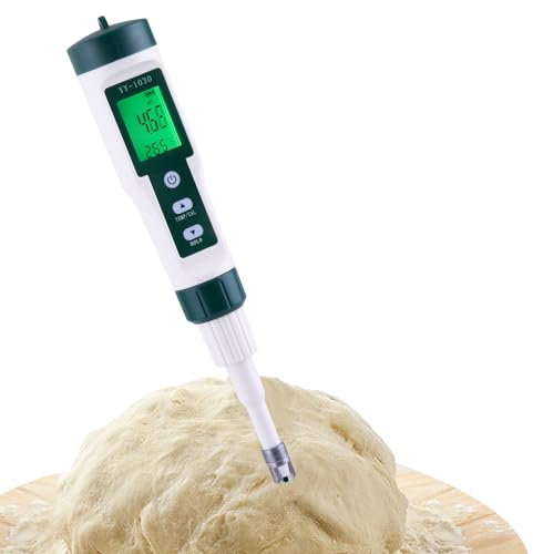 PHMETRO alimentare digitale - Misuratore di pH ad alta precisione per alimenti, tester da cucina portatile | Strumento di analisi del pH per acqua, carne, formaggio, lievito naturale, co