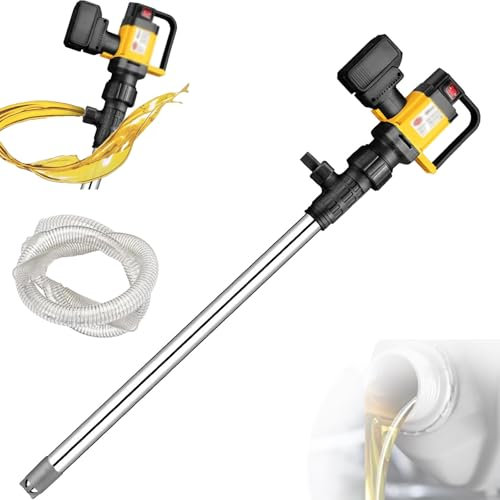 Pompe De Transfert D'Huile Sans Fil Avec Moteur Sans Balais, Hauteur De Relevage De 7 M Et DéBit De 10 à 130 L/Min, 3 Vitesses RéGlables,Allstainlesssteelpipe