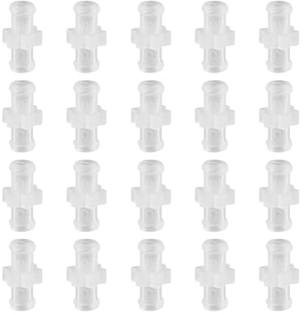 Lotsdonxia 20Pcs PP Syringes Lock Adaptors, Female-to-Female Leak-Proof Connectors, Close Coupler Adapter for Lines & Lab Equipment