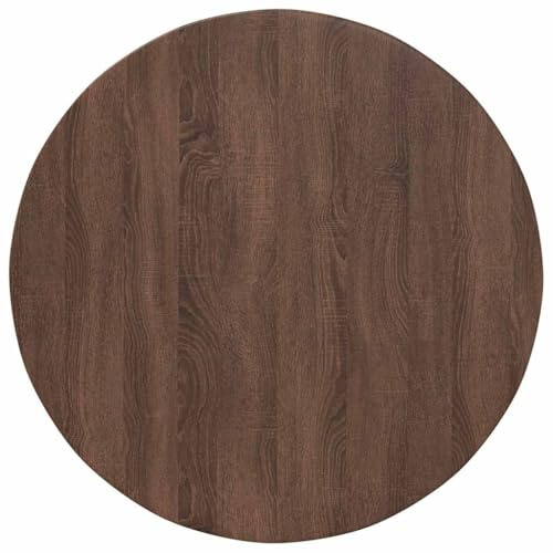 vidaXL Table Top Brown oak 80 x 80 x 1.5 cm Engineered Wood, A Stylish, Round Garden Table Top for Outdoor Dining, Modern Terrace Furniture, Durable Engineered Wood Design Surface
