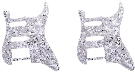 Osmond Guitar Accessories Electric Guitar Pickguard Front Cover Electric Guitar Pickguard Black-White Shell