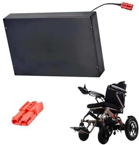 JHKJ Lithium Battery Pack 24V 10Ah 12Ah 15Ah Replaceable Batteries for 50W-360W Motor kits 24 Volt Wheelchair Lithium Battery with BMS Protection,Red Anderson 24V12Ah