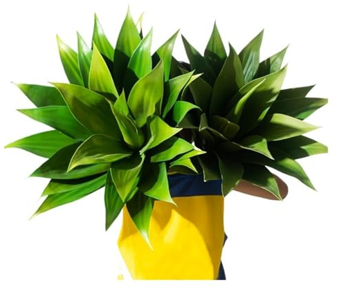 Árbol De Yuca Tropical, Planta Artificial Grande, Rama De Árbol En Maceta Falsa, Hojas De Agave De Plástico, Hojas De Palma Verdes For Decoración Del Hogar Y Exteriores.(S)