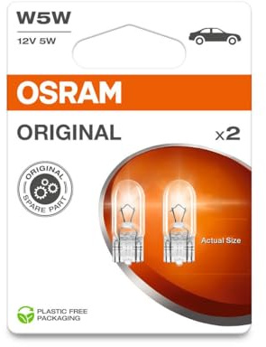 INION 2x OSR. ORIGINAL Auto Lampen W5W 12V 5W 2825-2BL 2825 Halogen Birnen Doppelblister (2 Lampen)