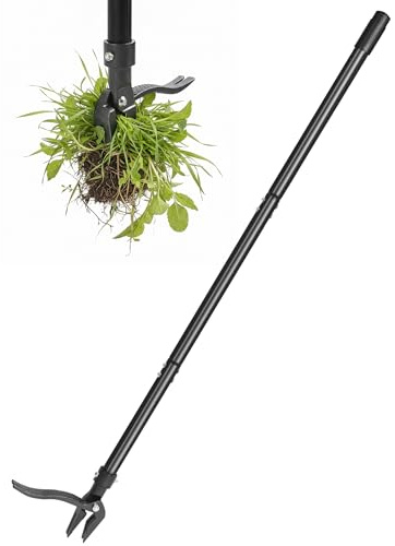 TITECK Unkrautstecher Stehend 114 cm – 4 Krallen Unkrautzieher mit Metallgriff, effizientes Entfernen von Löwenzahn & tiefen Wurzeln, Gartenwerkzeug ohne Bücken