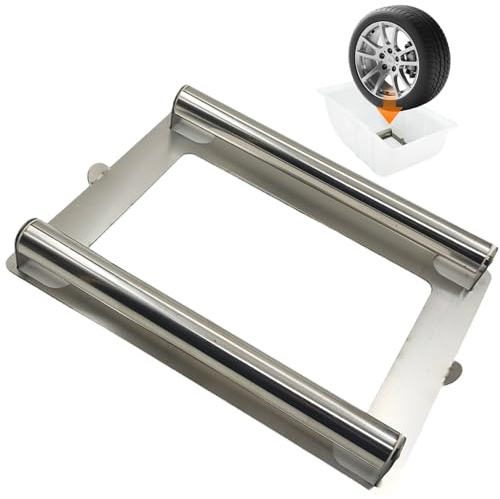 BONJUME Felgenständer, Auto Felgen Reinigungsständer Metall Rollenständer Wartung und Display Drehbare Reifenhalter Basishalterung Universell Felgenreinigungsständer Detaillierungsständer - 34 * 26CM