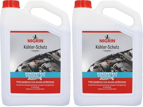 NIGRIN Kühler-Schutz Langzeit Konzentrat, Kühler-Frostschutz, 3 L, für Benzin- und Dieselmotoren (Packung mit 2)