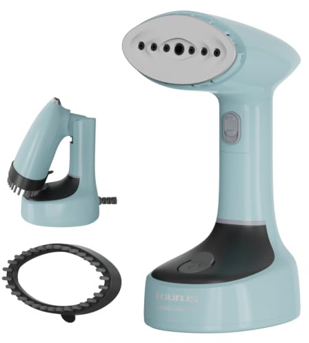 Taurus Plancha de Vapor Vertical Plegable 1400W con Calentamiento Rápido 15s, Suela Acero Inoxidable, Vapor Continuo 20 g/min y Cepillo para Tejidos Gruesos