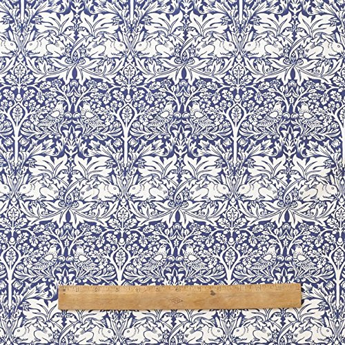 William Morris Licensed Brother Rabbit 100% Heavy Weight Cotton Fabric By The Metre