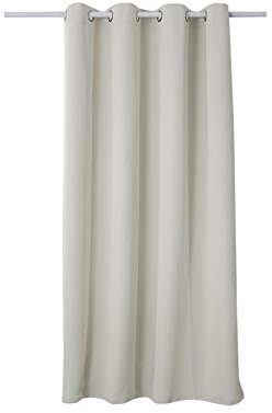 WOLTU 1 pièce Rideau occultant à œillets pour fenêtre Porte Thermique Isolant,135x175cm,Crème