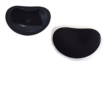 DGYAO Self-Adhesive Bra Pad Enhancer Breast Pad Bra Inserts Breast Push Up Bra Pads One Pair of Bikinis Swimsuit Push Up Removable Bra Pads Inserts, Black Black, Free
