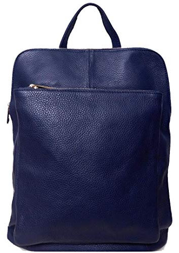 Bottega Carele Zaino Donna in vera pelle made in Italy BC704 (blu scuro)