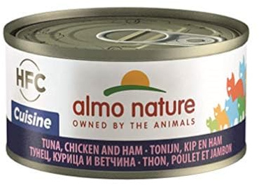 almo nature HFC Cuisine Katzenfutter Nassfutter mit Thunfisch, Huhn und Schinken (24 Dosen à 70 g)