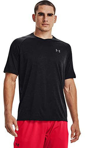 Under Armour Men's Tech 2.0 V-Neck Short Sleeve T-Shirt, Black (001)/Graphite, X-Large