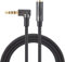 Audio Verlängerung 1.8m, CableCreation 3.5mm TRRS-Audio-Stereokabel(Stecker auf Buchse), Rechtwinkliges HiFi-Zusatzkabel mit versilbertem Kupfer, 24K vergoldet (mikrofonkompatibel), 1.8m