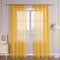 HongYa 1er-Pack Uni Gardine Transparenter Voile Schal Vorhang mit Kräuselband H/B 245/145 cm Sonnengelb