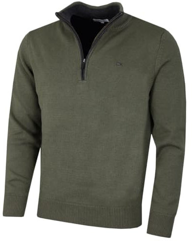 Calvin Klein Mens Cotton Sweater - Khaki - S
