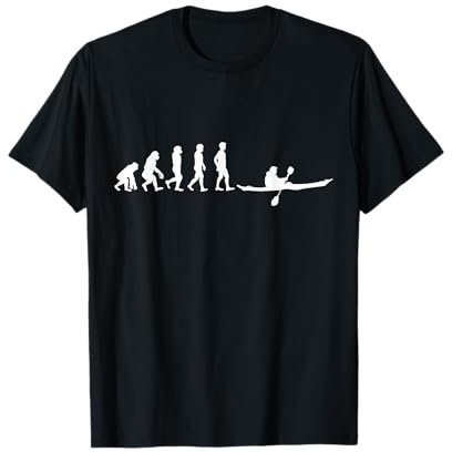 Evolution Kanufahrer Paddelboot Kajak Kajak Fahrer Kanu Port T-Shirt