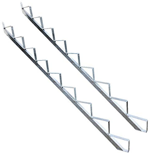 Treppenrahmen 9 stufig Stahl-Treppe Verzinkt Treppenholm Geschosshöhe 167cm
