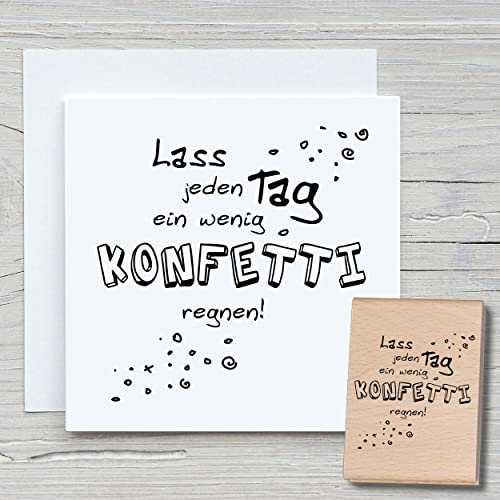NEWSTAMPS Stempel Lass jeden Tag ein wenig Motivstempel groß aus Holz & Gummi zum Karten basteln, Holzstempel, Sprüche, Spruchstempel, Textstempel, Schrift, Scrapbook, Textilstempel, Deko