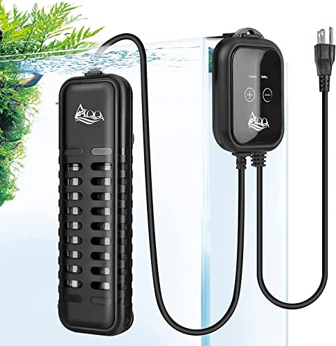 AQQA Aquarium Heizung 100-500W, Einstellbare Temperatur Digitaler Aquarium heizstab mit LED-Anzeige und externem Temperaturregler, Tauchsieder passend für Betta, Schildkröten(300W)