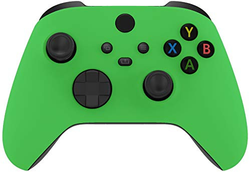 eXtremeRate Green Replacement Shell for Xbox Series X & S Controller - Personalized Upgrade - Soft Touch Grip Custom Cover Gaming Case Faceplate for Xbox Core Controller [Controller NOT Included]