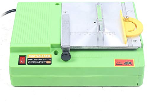 480W Elektrische Tischkreissäge Tischsägen Multifunktionale Säge mini Tischkreissäge Holzbearbeitung Schneiden Polier Schnitttiefe 13mm,Sägeblatt Ø 60mm,8800 U/min,265 * 195 * 80 mm